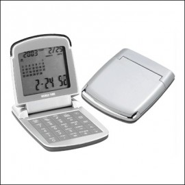 Pocket Calculator w/ Alarm & World Time Clock (3 3/4"x3"x1/2") Logo Printed Pocket Calculator w/ Alarm & World Time Clock (3 3/4"x3"x1/2") Logo Printed