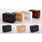 Branded Mini Rectangle Wood Digital Alarm Clock