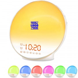 Logo Printed Wake Up Light Sunrise Alarm Clock  Logo Printed Wake Up Light Sunrise Alarm Clock