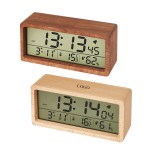 Multifunction Wooden Digital Alarm Clock Custom Imprinted