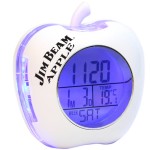 Branded Apple Shaped Talking Alarm Clock (White)