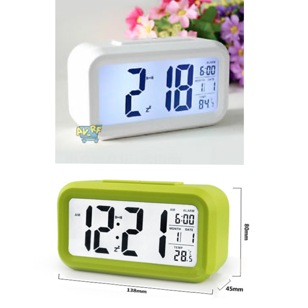 LED Clock Rectangular Alarm Clock Logo Printed