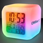 Imprinted Light Up Color Change LED Digital Alarm Clock - Overseas Print Branded