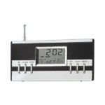 Custom Imprinted Radio & w/ Square Face Digital Clock (6 1/4"x1 3/4"x3 3/8")