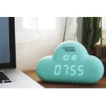 LED Cloud Clock Logo Printed