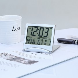 Branded Foldable LCD Desk Clock