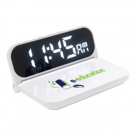Logo Printed 15W Wireless Charger & Clock  Logo Printed 15W Wireless Charger & Clock