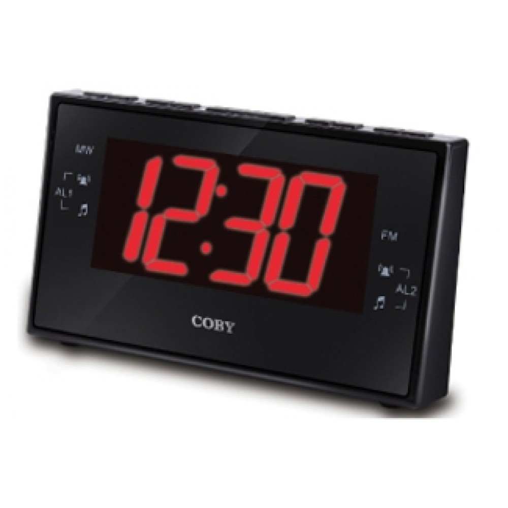 Coby Digital Alarm Clock With Am/Fm Radio And Dual Alarm Branded