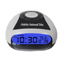 Logo Printed Talking Alarm Clock W/ Backlight