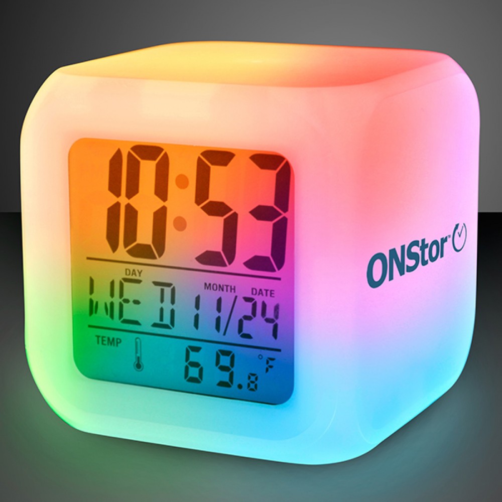 Branded Light Up Color Change LED Digital Alarm Clock Branded Light Up Color Change LED Digital Alarm Clock