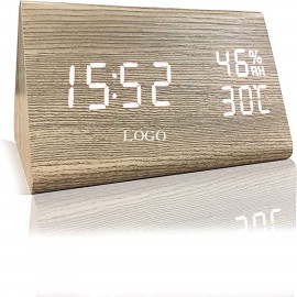 Branded Humidity Temperature Wood Alarm Clock Humidity Temperature Wood Alarm Clock