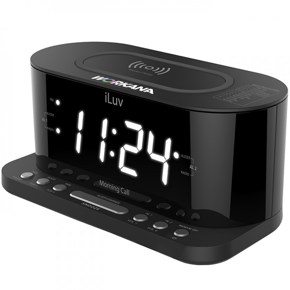 Branded iLuv Qi Wireless Charger / LED Alarm Clock