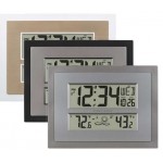 Branded La Crosse Atomic Digital Wall Clock w/Forecast (White/Champagne)