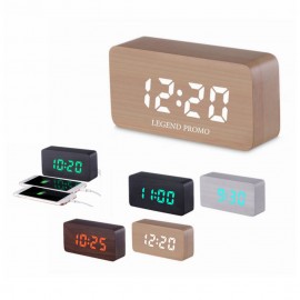 LED Alarm Clock Logo Printed
