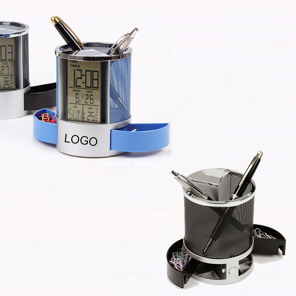 Digital Desk Calendar Pen Holder Logo Printed Digital Desk Calendar Pen Holder Logo Printed