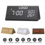 Temperature and Humidity Wood Style Alarm Clock Branded