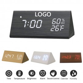 Temperature and Humidity Wood Style Alarm Clock Branded  Temperature and Humidity Wood Style Alarm Clock Branded