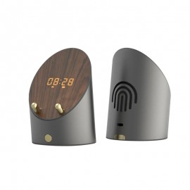 2 in 1 Wireless Induction Speaker With Digital Alarm Clock Branded  2 in 1 Wireless Induction Speaker With Digital Alarm Clock Branded