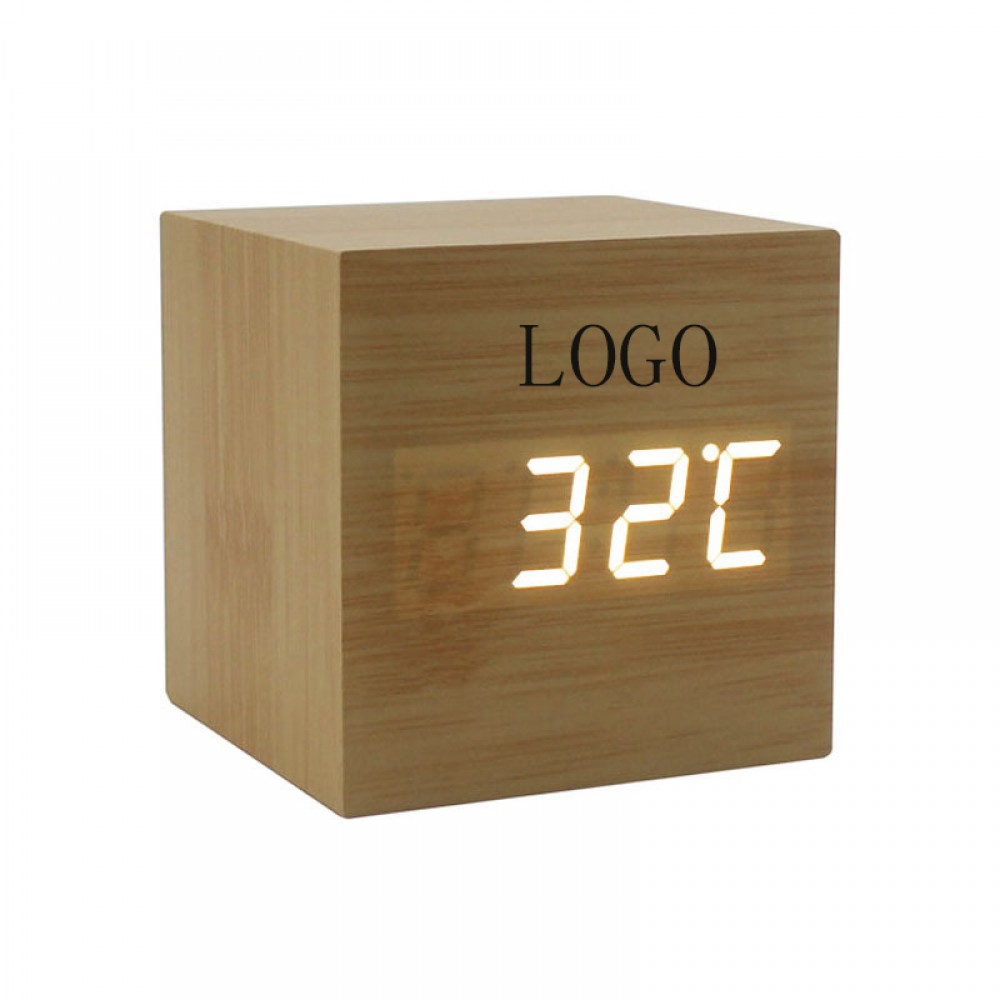Led Digital Alarm Clocks, Wooden Travel Clock Logo Printed Led Digital Alarm Clocks, Wooden Travel Clock Logo Printed