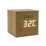 Led Digital Alarm Clocks, Wooden Travel Clock Logo Printed