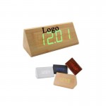 Custom Imprinted LED Wooden Triangle Desktop Clock