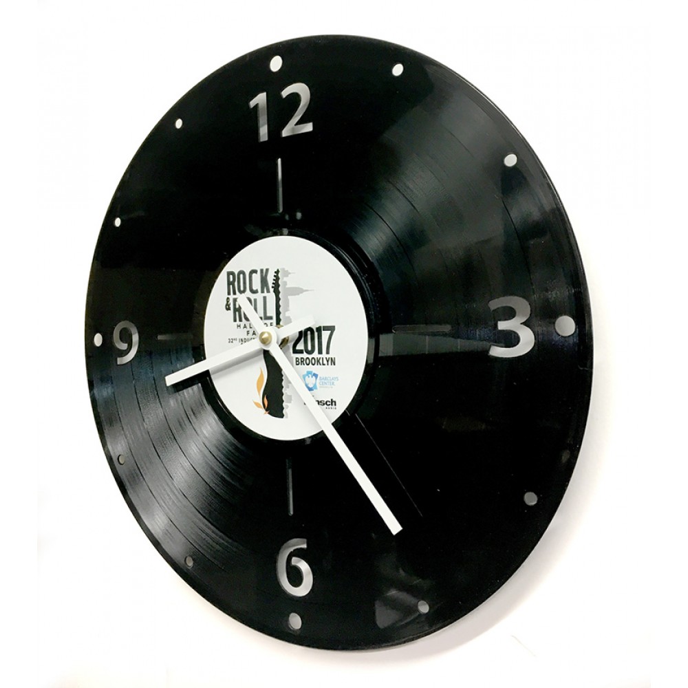 Recycled Vinyl Record LP Wall Clock - 1 Layer Branded