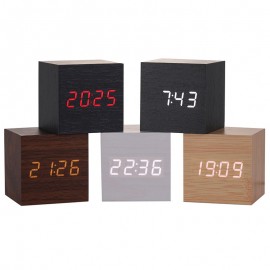 LED Wooden Alarm Clock Branded  LED Wooden Alarm Clock Branded