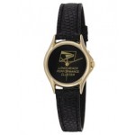 ABelle Promotional Time Neptune Lady's Watch w/ Black Grain Leather Strap Logo Printed