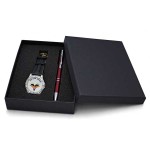 Beautiful Gift Set with Sporty Watch & Aluminum Pen Logo Printed