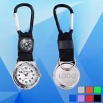 Pocket Watch and Compass w/ Carabiner Custom Imprinted