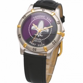 Men's 2-Tone Sporty Design Watch, black straps, Japanese quartz movement Logo Printed