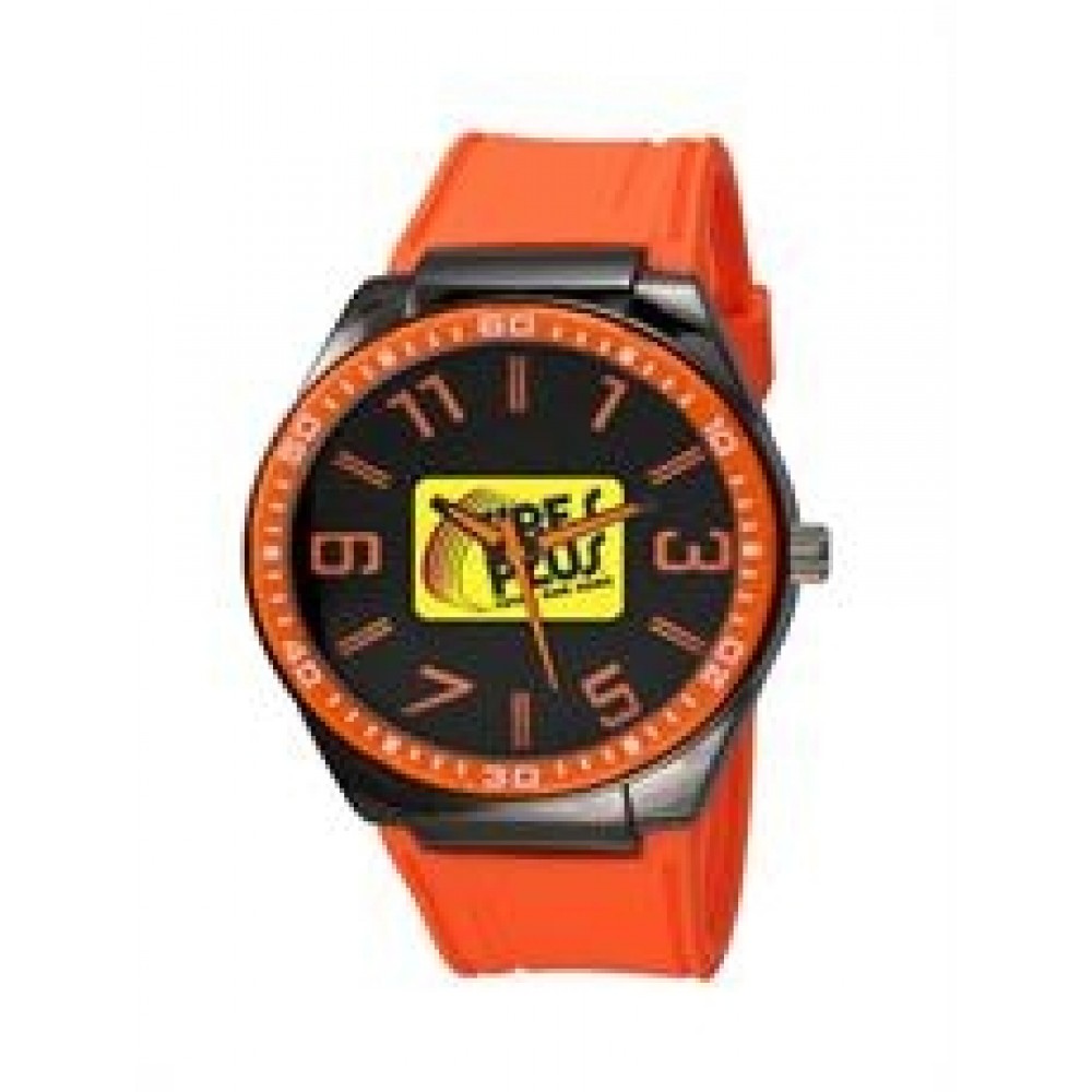Captivate by Abelle Promotional Time Orange Watch Logo Printed