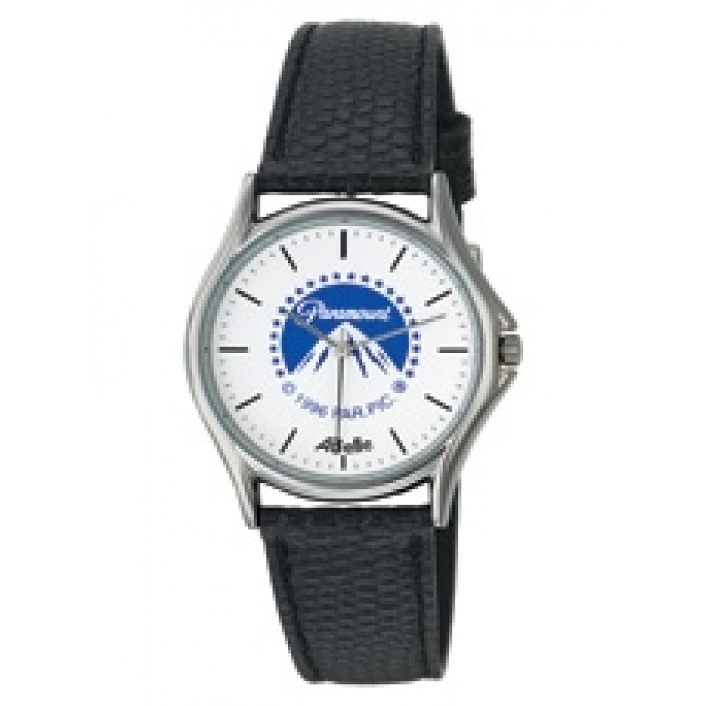 Custom Imprinted ABelle Promotional Time Pluto Men's Silver Watch