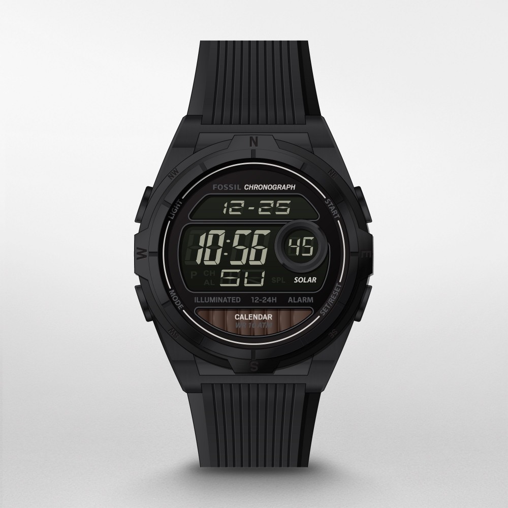 Fossil Everett Soar Digital Men's Stainless Steel Sport Watch Custom Imprinted