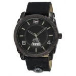 ABelle Promotional Time Maverick Men's Black Watch w/ Canvas Strap Branded