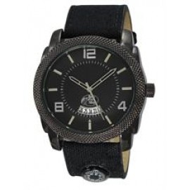 ABelle Promotional Time Maverick Men's Black Watch w/ Canvas Strap Branded