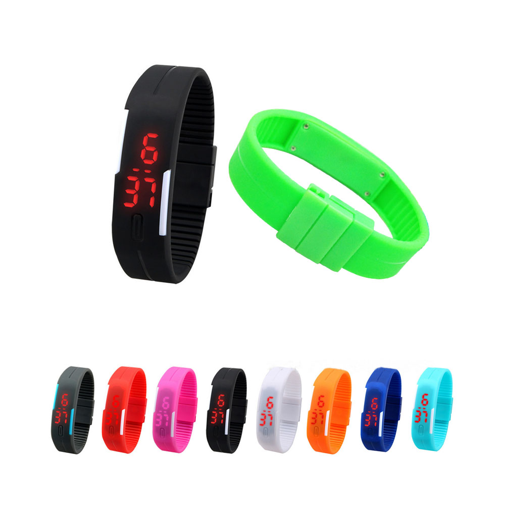 Custom Imprinted Colorful Silicone Strap LED Bracelet Watch Custom Imprinted Colorful Silicone Strap LED Bracelet Watch