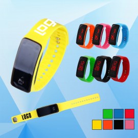 Silicone Electronic Watch Logo Printed