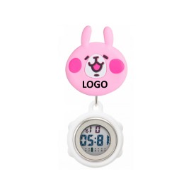 Branded Silicone Cute Rabbit Pocket Clip Nurse Watch