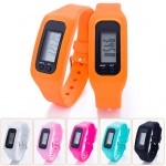 Silicone Pedometer Fitness Watch Custom Imprinted