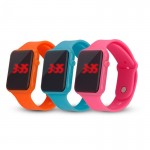 Square Silicone Electronic LED Watch Custom Imprinted