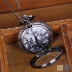 Branded Pendant/Pocket Stainless Steel Watch w/ Chain