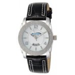ABelle Promotional Time Maverick Ladies' Silver Watch w/ Leather Band Custom Imprinted