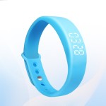 Logo Printed Sports Fitness Tracker Wristband Smart Bracelet Watch Calorie Counter Pedometer Step Counter