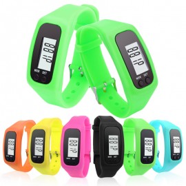 Silicone Watch Digital Pedometer Logo Printed  Silicone Watch Digital Pedometer Logo Printed