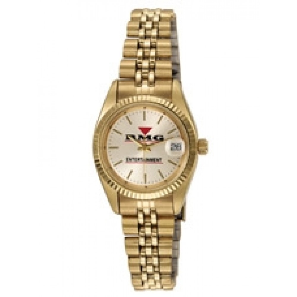 ABelle Promotional Time Saturn Ladies' Gold Watch Logo Printed