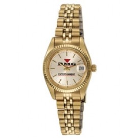 ABelle Promotional Time Saturn Ladies' Gold Watch Logo Printed