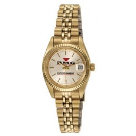 ABelle Promotional Time Saturn Ladies' Gold Watch Logo Printed  ABelle Promotional Time Saturn Ladies