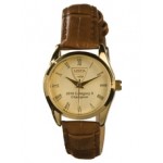 Custom Imprinted ABelle Promotional Time Berkeley Ladies' Gold Watch w/ Leather Band