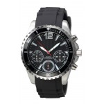 Men's Black and Silver Orbit Watch Branded